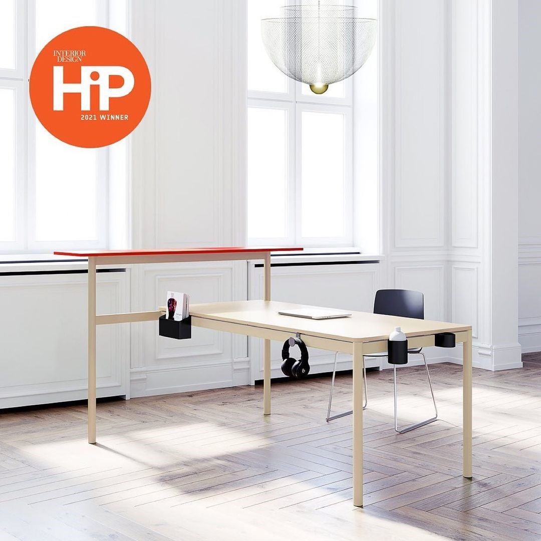 Hook Up, by Three H, was awarded Interior Design Magazine's HiP Award in the Workplace in the Work Tables category.